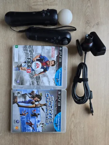 Kit jogos e controle Move PS3