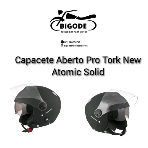 Capacete Aberto Pro Tork com óculos interno