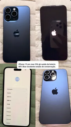 iPhone 15 PRO MAX 256 GB Cor Azul