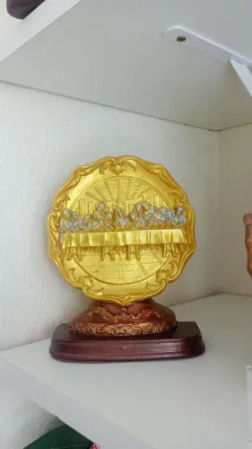 escultura santa ceia em gesso