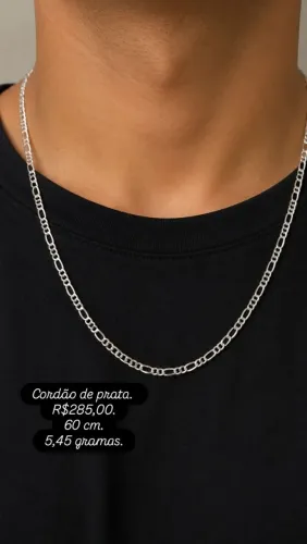 Cordões de prata masculinos