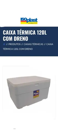 Isopor de 120L Com dreno 