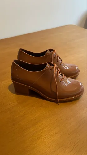 Melissa Oxford Salto Bloco Marrom Caramelo - Tam. 36