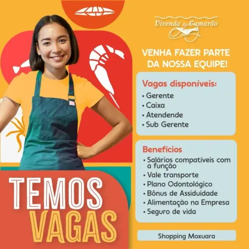 Vagas diversas, Shopping da Grande Vitoria em período integral