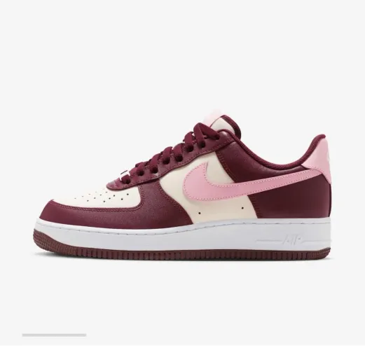 Nike Air Force 1 '07 "Valentine's Day" 2023, novo sem uso