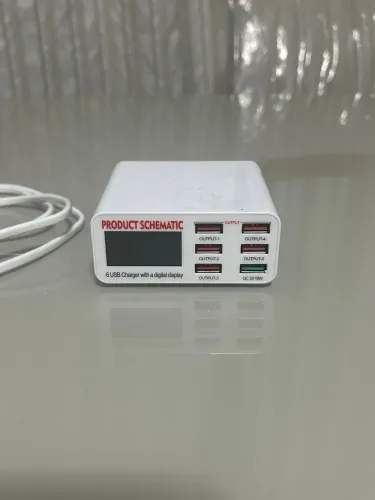 Display Digital Usb De 6 Portas Bloco De Saída Inteligente
