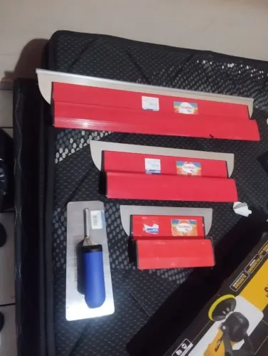 kit desempenadeira massa corrida inox