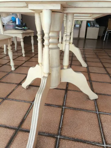 Base de Madeira para Mesa de Jantar (2 Peças) - Estilo Clássico