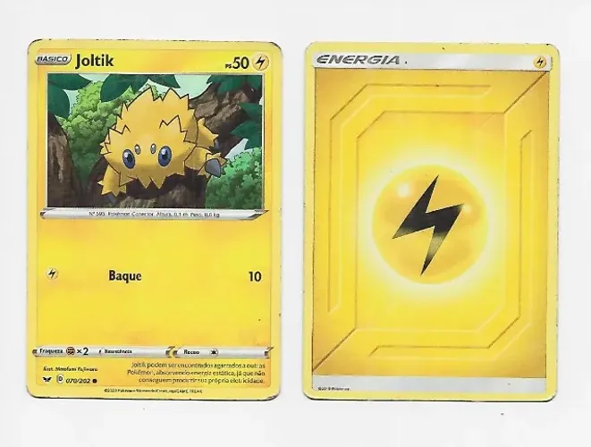 Kit Carta Pokémon Joltik + Carta Raio Original Copag