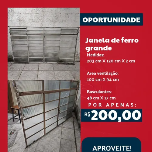 Janela de ferro e vidro