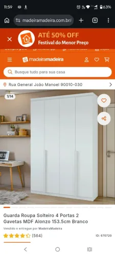 Guarda-roupa de solteiro