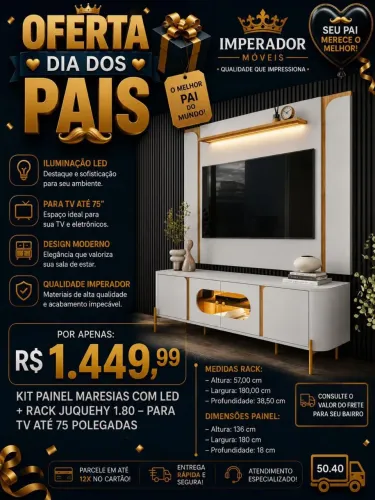 Painel Maresias com Led com Rack Juquehy