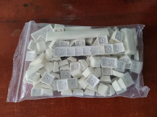 Keycaps chinesas creme com legendas brancas abs doubleshot