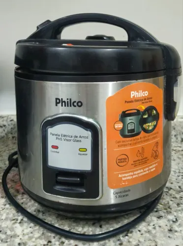 Panela de Arroz Philco 5 Xícaras PH5P Visor Glass Inox