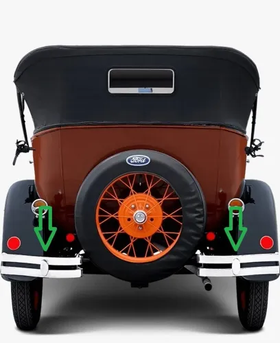 Para-choque Traseiro Ford Fordinho Modelo A 1928 à 1929 Par Chapa Cromado