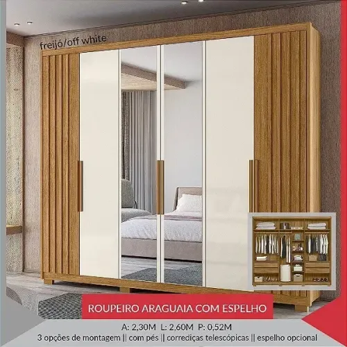 Roupeiro Araguaia c espelho 2.395,00