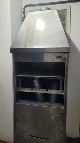 Churrascaria Profissional inox giratória com coifa 