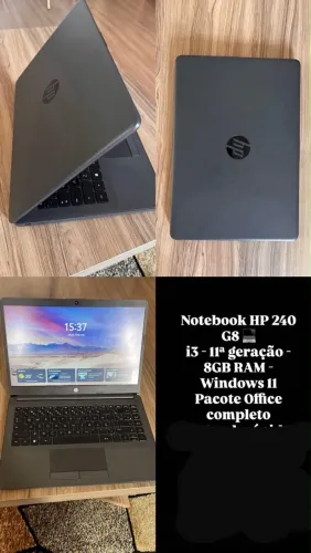 Notebook Hp i3 - 11° geração - 256gb com pacote office completo
