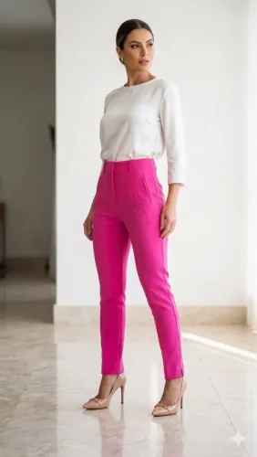 Calça alfaiataria modelo Zara da marca Ana Hickmann 42 