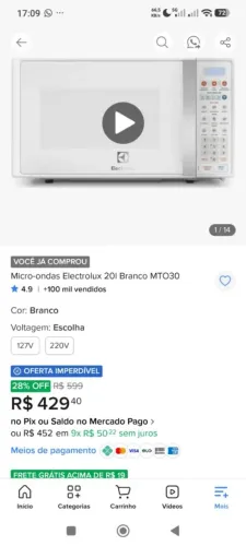 Microondas 20L