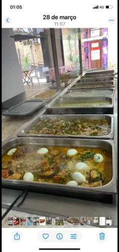 Ilha quente com 10 cubas e bancada mármore
