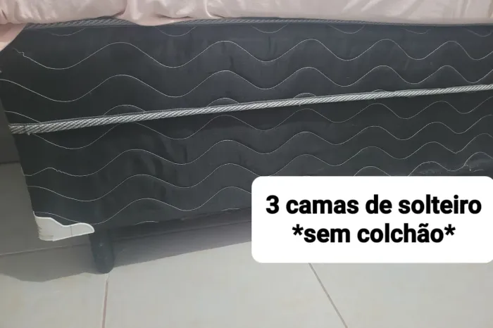Cama solteiro - kit com 3 unidades