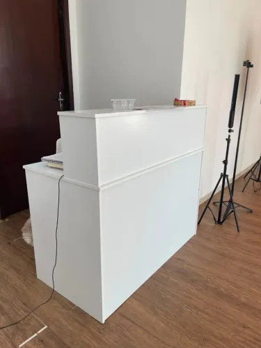 Balcão de loja 1,20cmx 1,20cm Branco MDF - Não entrego