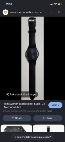 Relógio Swatch Black Rebel preto (SUOB702)