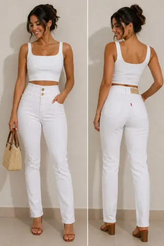 Calça branca patogê