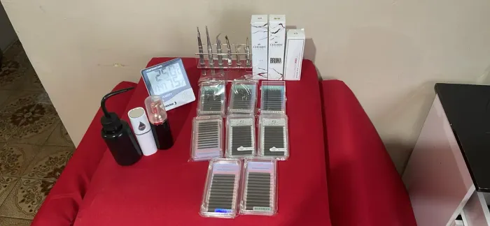 Kit completo extensão de cílios