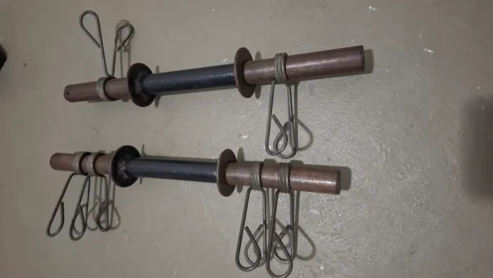 Par de barras curtas para anilhas