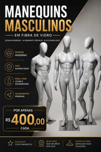 Manequim Fibra de Vidro Masculino 