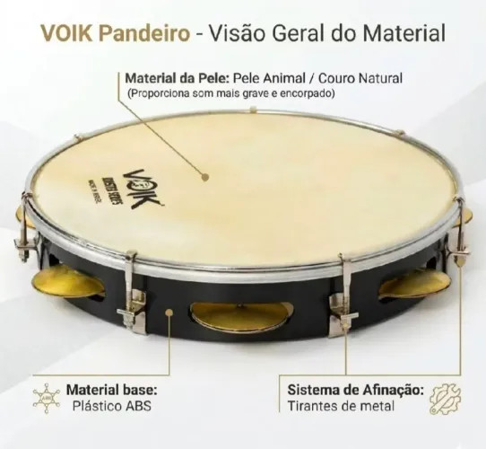 Vendo pandeiro de couro