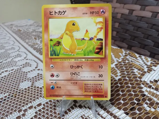 Carta Pokémon tcg Base Set 1996 do Charmander estado SP Japonesa