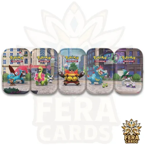 Kit 5 Mini Lata Lumiose City - Pokémon TCG