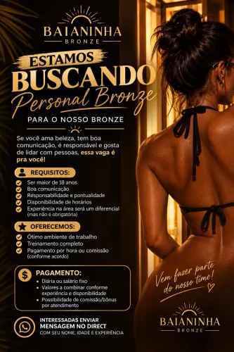 Estamos Contratando Personal Bronze