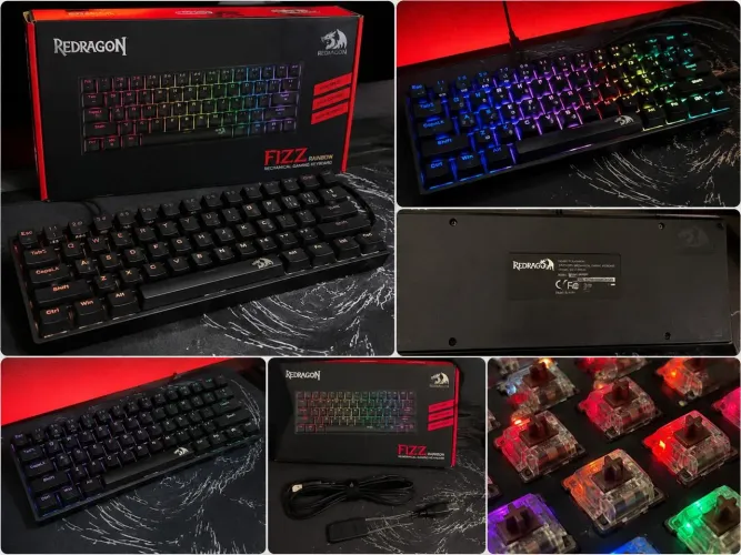 Teclado Redragon Fizz K617-R 60% RGB<br> Redragon Fizz K617-R 60% RGB