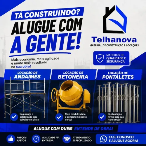 ALUGA-SE PONTALETES , ANDAIMES E BETONEIRAS