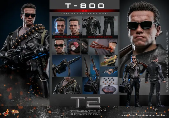 Hot toys T800 Clean 2.0, Terminator, Exterminador do Futuro