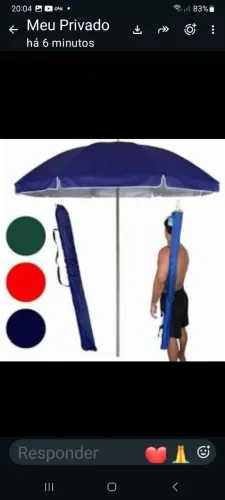 Guarda sol ? primeira linha aceito cartão