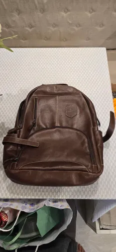 Mochila Santana de Couro legítimo unissex grande