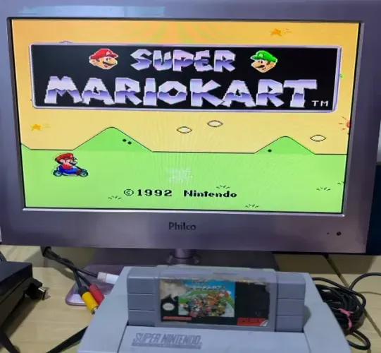 Cartucho Super Nintendo Mario Kart Snes Original Playtronic
