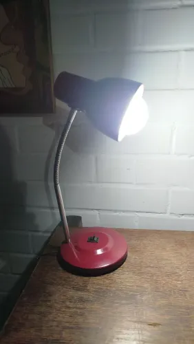 Luminária de mesa vintage, tipo Flexo, anos 1990, da extinta fábrica Direluz