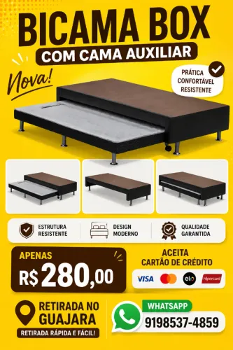 Bicama com cama auxiliar 