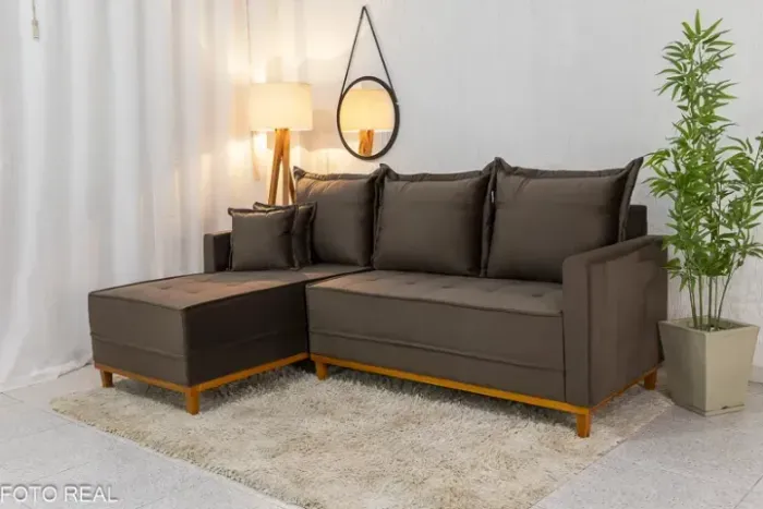 SOFÁ MILÃO COM CHAISE 2.30M MOLAS ENSACADAS. PRONTA ENTREGA.