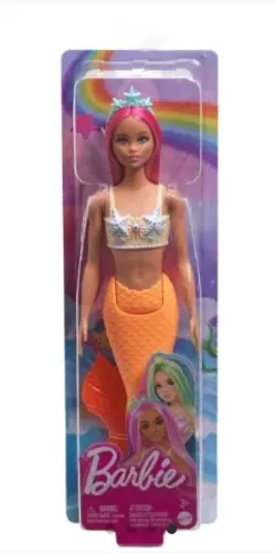 Boneca Barbie - Sereia Mundo Da Fantasia - Mattel HRR05 Abóbora