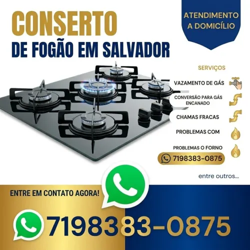 CONSERTO DE FOGÃO EM DOMICÍLIO AGORA SALVADOR