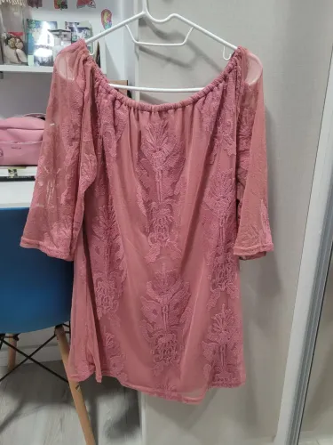 vestido forever 21 na cor rosa, tamanho m.