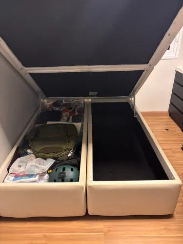 Vendo cama baú Ortobom com colchão Siesta D33 (FÃ colchões)