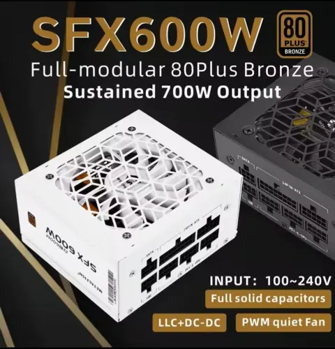 FONTE 600W SFX FULL MODULAR METALFISH.